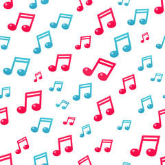 flat music note pattern