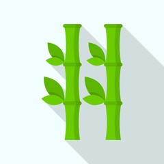 Fototapeta na wymiar Bamboo plant icon. Flat illustration of bamboo plant vector icon for web design