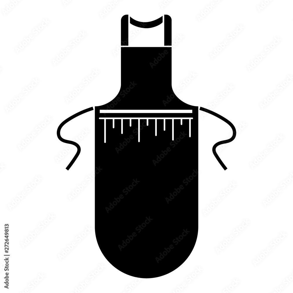 Poster textile apron icon. simple illustration of textile apron vector icon for web design isolated on whit