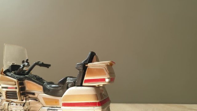 Motorcycle souvenir. Metallic motorcycle toy.