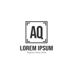AQ Letter Logo Design. Creative Modern AQ Letters Icon Illustration