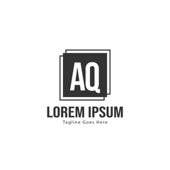AQ Letter Logo Design. Creative Modern AQ Letters Icon Illustration