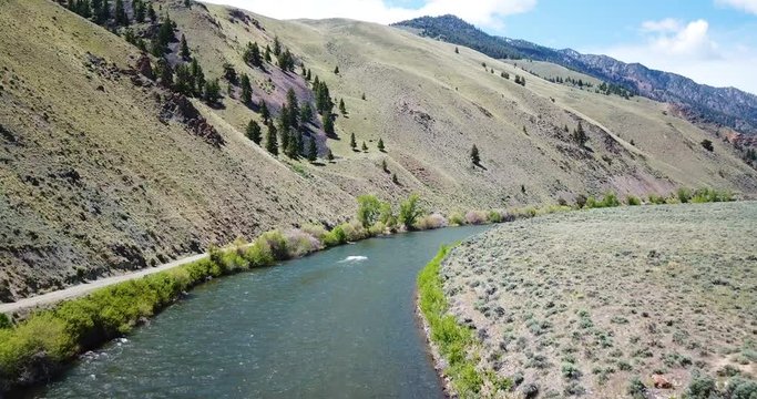 Salmon River Salmon Challis Idaho Backcountry Wilderness Aerial 
