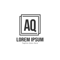 AQ Letter Logo Design. Creative Modern AQ Letters Icon Illustration