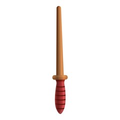 Wood magic wand icon. Cartoon of wood magic wand vector icon for web design isolated on white background