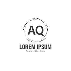 AQ Letter Logo Design. Creative Modern AQ Letters Icon Illustration