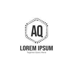 AQ Letter Logo Design. Creative Modern AQ Letters Icon Illustration