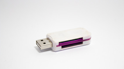 white background with usb object