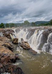Hogenakkal Falls - Waterfall is in South India on the Kaveri river in the Dharmapuri district of the Indian state of Tamil Nadu. It is located 180 km from Bangalore and 46 km from Dharmapuri.