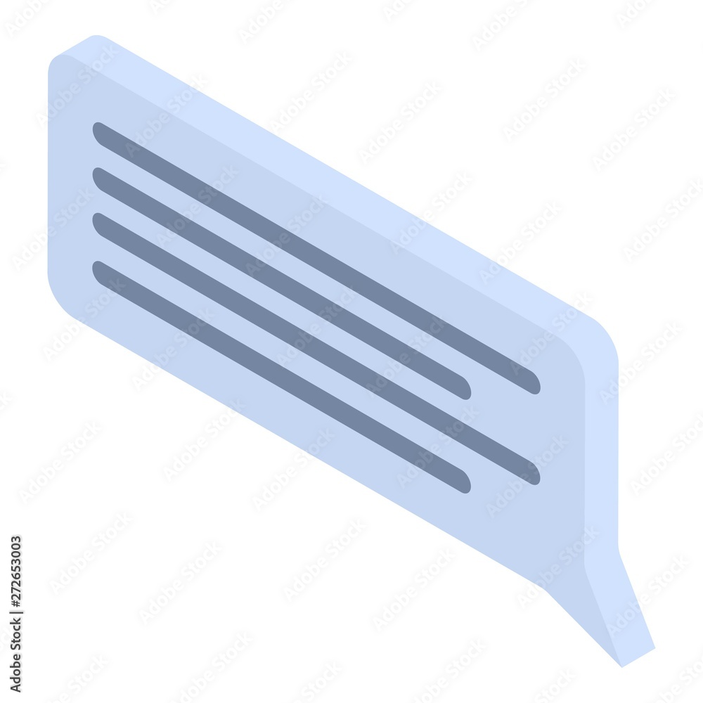 Poster blog chat icon. isometric of blog chat vector icon for web design isolated on white background
