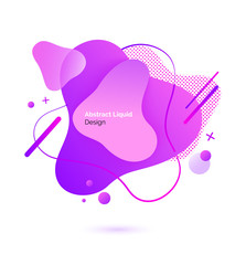 Color substance and drops, abstract liquid design vector. Dynamic colored shapes and forms., logo or emblem and banner template or mockup, flowing fluid