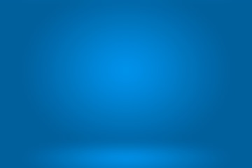 Abstract Luxury gradient Blue background. Smooth Dark blue with Black vignette Studio Banner