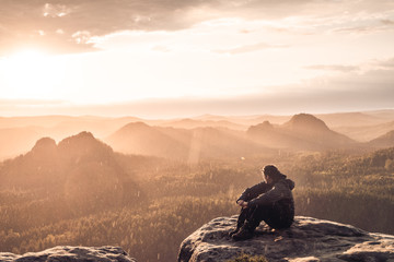 At the top of the national park Saxon Switzerland