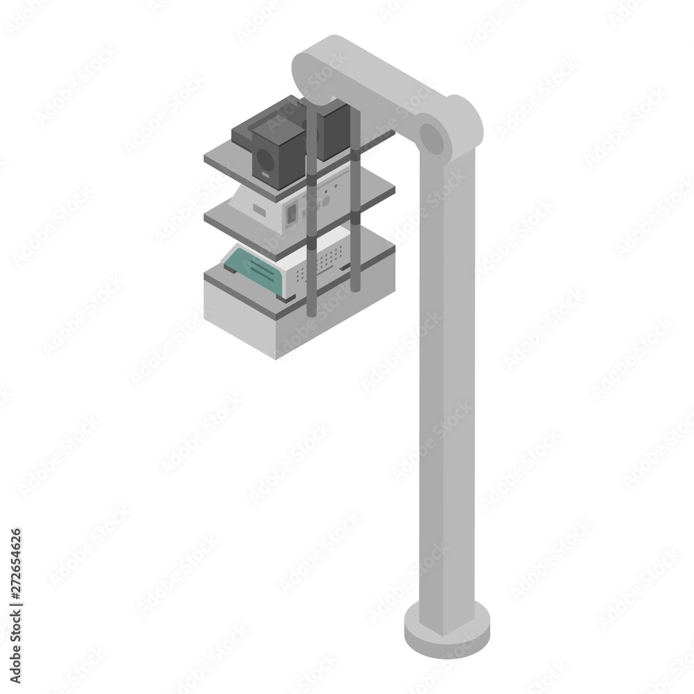 Poster surgery device stand icon. isometric of surgery device stand vector icon for web design isolated on 