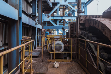 Industrial buildings in an abandoned factory