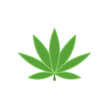Cannabis Marijuana Leaf Vector Icon. Logo Illustration © Nobelus