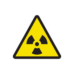 The radiation icon. Radiation symbol. Warning fan symbol vector icon