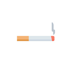 Cigarette icon isolated. Tobacco sign. Smoking symbol. Flat design. Vector Illustration