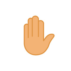 Fototapeta premium Stop With Hand Symbol Icon Vector Illustration