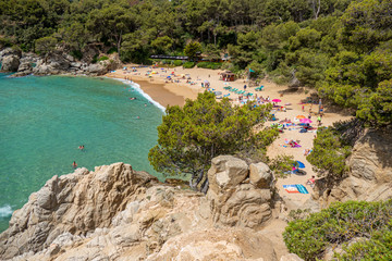 Blanes girona costa brava vistas playa turquesa 