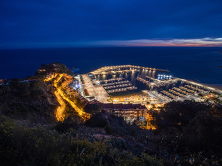 Blanes girona costa brava noche vistas aereas 