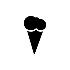 Ice cream cone icon isolated. Modern sweet vanilla desert sign. Trendy vector chocolate cram symbol for web site design, button to mobile app. Logo ice cream illustration.