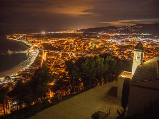 Blanes girona costa brava noche vistas aereas 