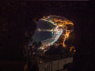 Blanes girona costa brava noche vistas aereas 
