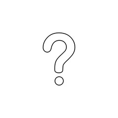 Question icon. Help symbol. Question icon. Faq info. Thin line, outline, linear icon