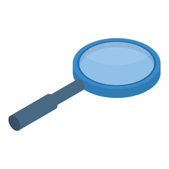 Magnify glass icon. Isometric of magnify glass vector icon for web design isolated on white background
