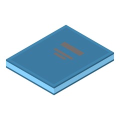 Law book icon. Isometric of law book vector icon for web design isolated on white background