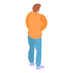 Fototapeta premium Young student icon. Isometric of young student vector icon for web design isolated on white background