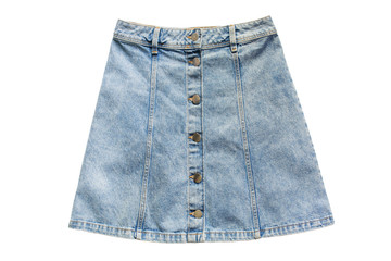 Denim skirt isolated