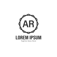 AR Letter Logo Design. Creative Modern AR Letters Icon Illustration