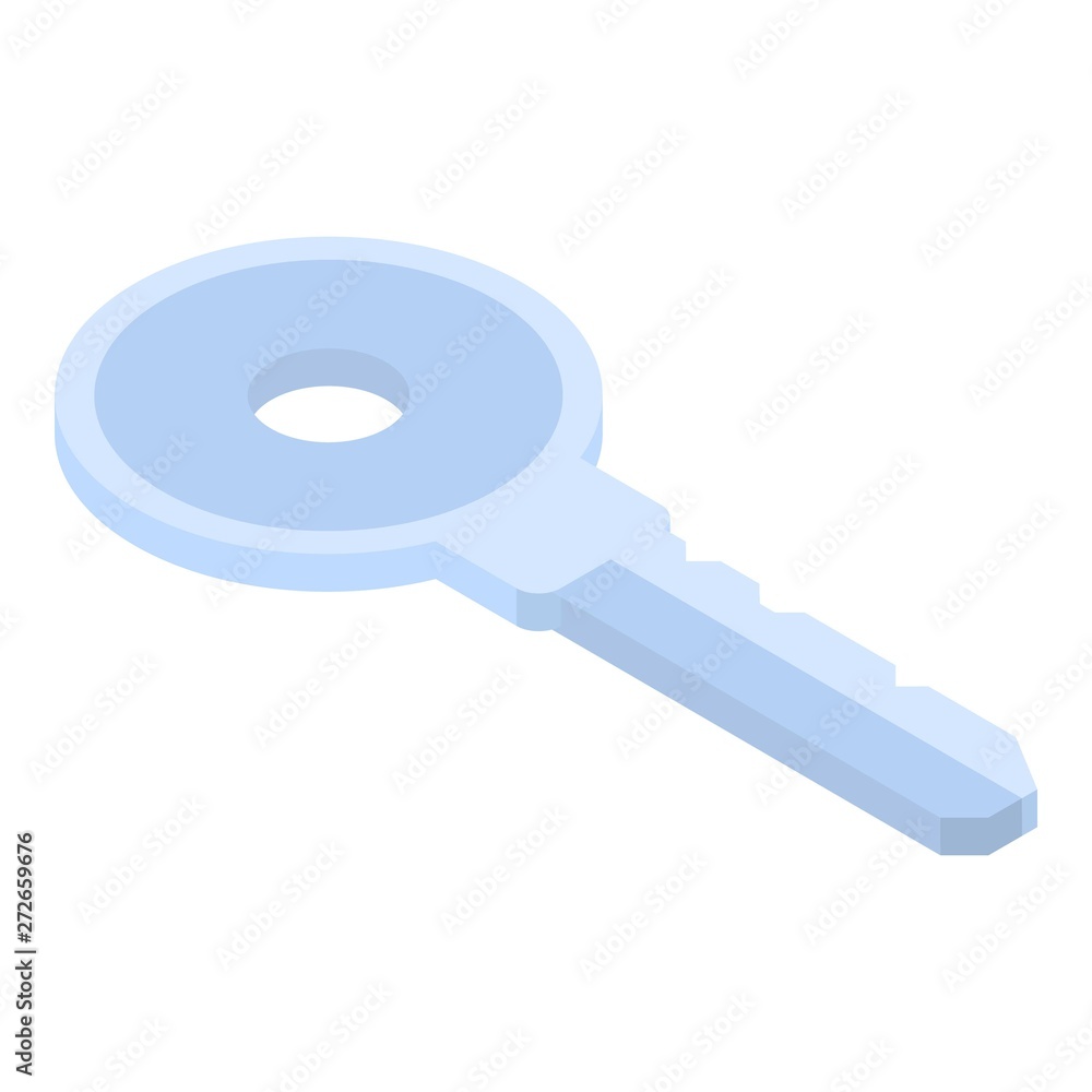 Poster safe key icon. isometric of safe key vector icon for web design isolated on white background