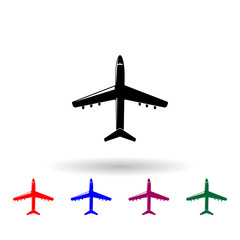 war plane multi color icon. Elements of army & war set. Simple icon for websites, web design, mobile app, info graphics
