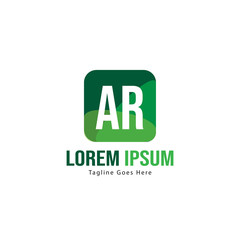AR Letter Logo Design. Creative Modern AR Letters Icon Illustration