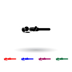 wounded soldier multi color icon. Elements of army & war set. Simple icon for websites, web design, mobile app, info graphics