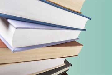 Book pile literature hardback leisure fiction read