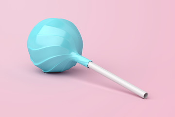 Lollipop on pink background