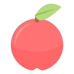 Red apple icon. Isometric of red apple vector icon for web design isolated on white background