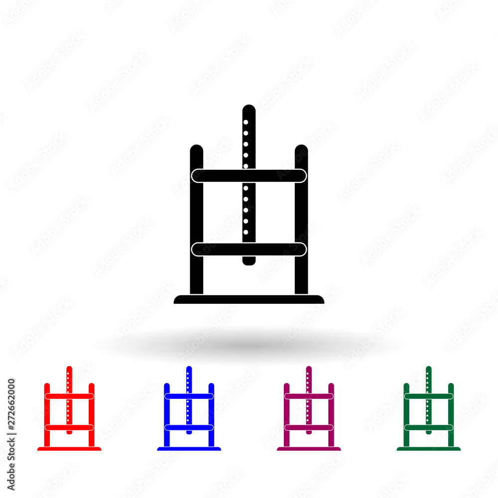 Poster easel multi color icon. elements of art and painting set. simple icon for websites, web design, mobi