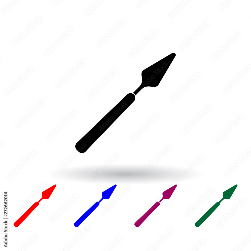 Poster string bag multi color icon. elements of art and painting set. simple icon for websites, web design,