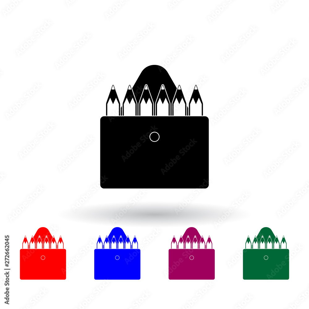 Aufkleber set of pencils multi color icon. elements of art and painting set. simple icon for websites, web des