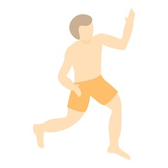 Fototapeta na wymiar Boy in red swimwear icon. Isometric of boy in red swimwear vector icon for web design isolated on white background
