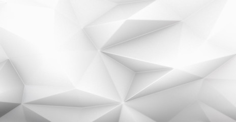 Abstract modern color futuristic polygonal shape of triangulated surface. Low poly red and blue crystal random pattern background. 3d rendering.