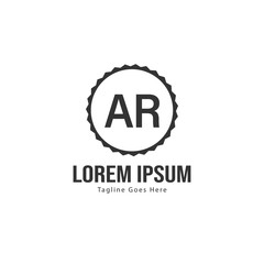 AR Letter Logo Design. Creative Modern AR Letters Icon Illustration