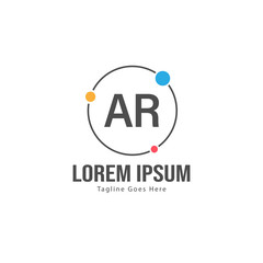 AR Letter Logo Design. Creative Modern AR Letters Icon Illustration