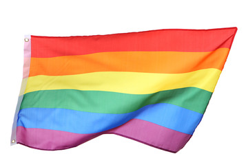 LGBT flag isolated on white background
