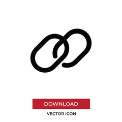 Chain vector icon in modern style for web site and mobile app